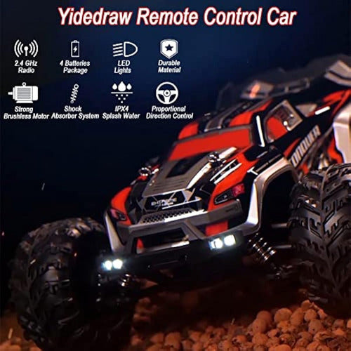 Yidedraw Coches Rc Grandes A Escala 1:16 31.1 Mi/h 3