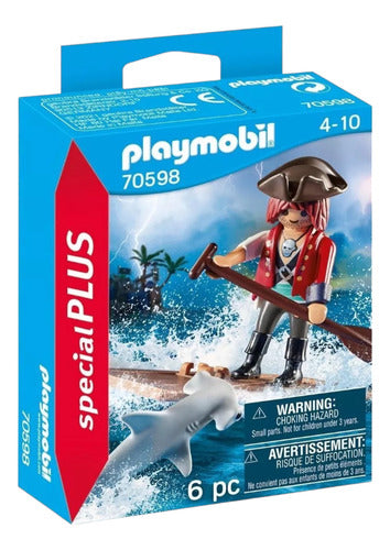 Playmobil Pirate with Rafts and Sharks Figure 70598 0