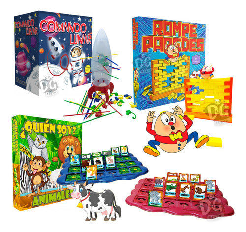 Board Set X 3 Children'S Family Pack Gifts Offer - Juego De Mesa Lote X 3 Infantil Pack Familiar Regalos Oferta