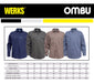 Ombu Classic Reinforced Work Jean Shirt with Pockets 5