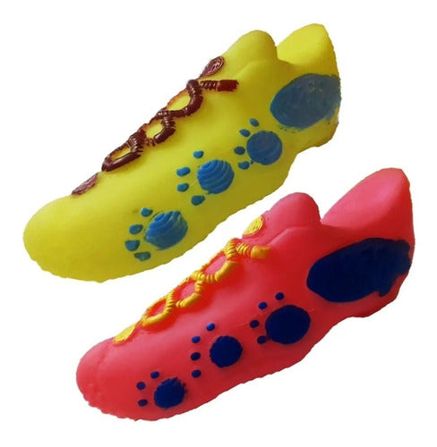 Pet Chew Toy with Squeaker Shoe Design 1
