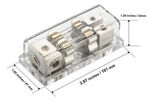 Freajoin 4/8 Calibre Awg Agu Portafusibles, Bloque De Distri 2