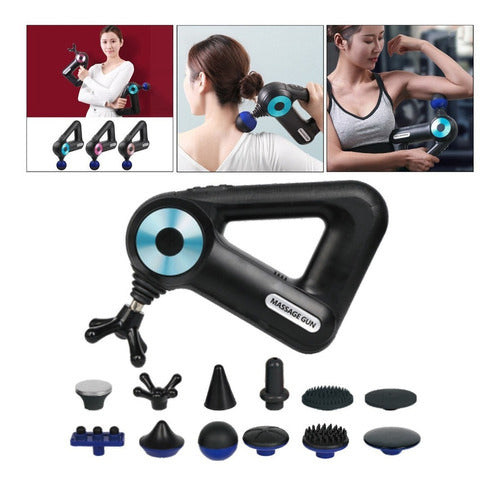 Massage Gun Triangular Rechargeable 12 in 1 4