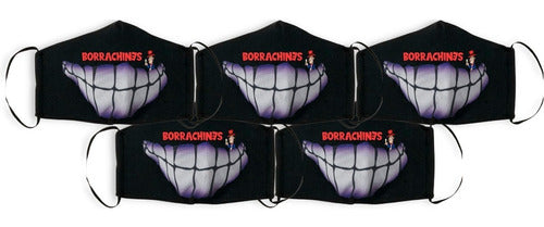 Atom Borrachines Double Layer Fabric Face Mask with Elastic X5u 20cm 0