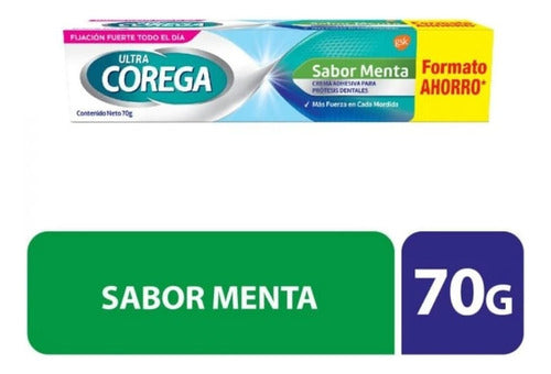 Ultra Corega Crema Sabor Menta 70g 2