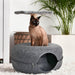 Everest.uy Oval Felt Cat Bed with Zipper 50 cm 6