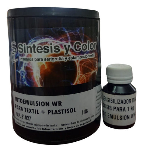 SINTESIS Emulsion Diazo 1kg WR Serigrafia Tinta Al Agua Plastisol 1