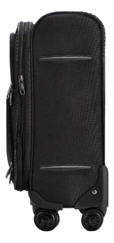 Large Reinforced Fabric Suitcase with 4 Swivel Wheels 360 Expandable Gusset 5
