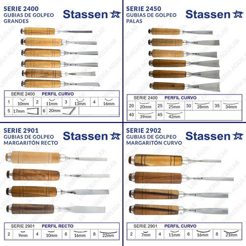 Professional Chisels and Gouges Stassen Professional Line Series 2100 No.12 6