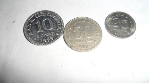 3 Monedas Indonesia 10, 25 Y 50 Rupiah 0