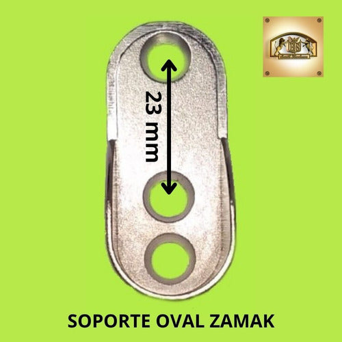 Pack of 10 Zamak Oval Wardrobe Lateral Supports 1