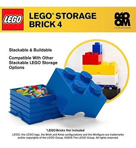 LEGO Stackable Block Original Medium Container Blue 3