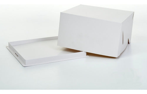 Set of 50 Base Tray Boxes + Lid 23 X 23 X 13 cm for Cakes & Pastries - Bauletto 1