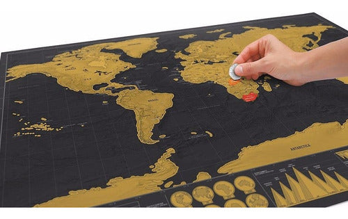 Deluxe Scratch Off World Map 59x83 3