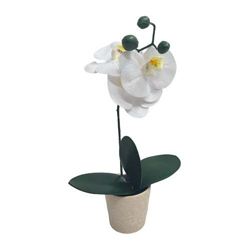 DeSillas Artificial Orchid in Natural Pot 0