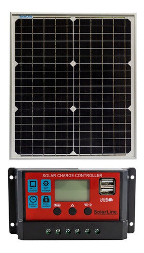 SolarLine Solar Charger Kit 20Wp with 12V Charge Controller 0