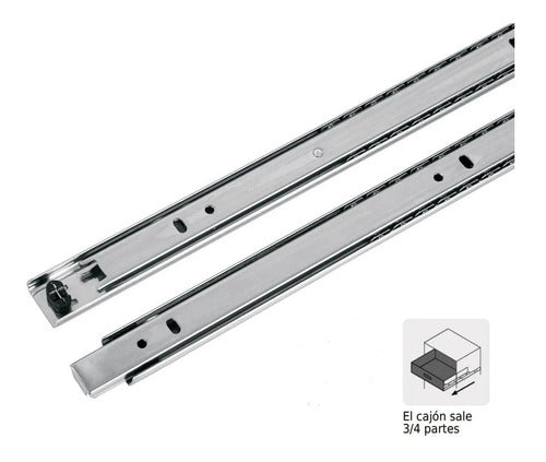 Hermex Sliding Drawer Rail 2.5cm X 40cm 0