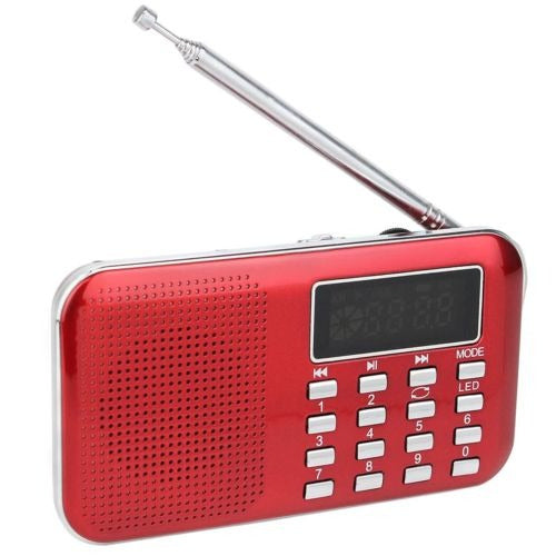 6 × Portátil Fm / Am Rojo Radio Altavoces Multimedia Color C 4