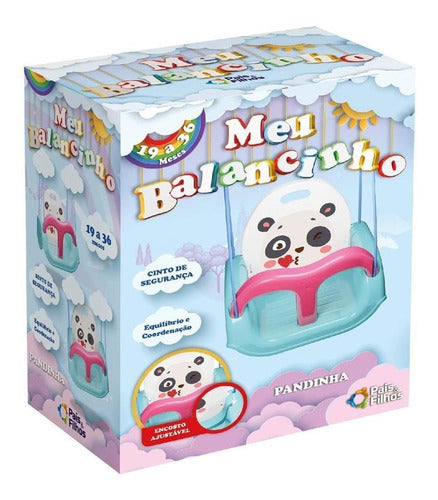 Balancinho Pandinha Infantil Cinto Segurança Pais E Filhos 3