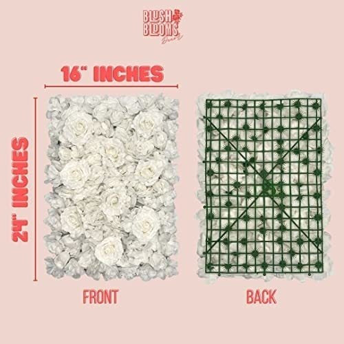 Pack De 2 Paneles De Flores Artificiales Blanco De 60x40 Cm 2