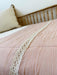 Bed End Old Pink Gauze with Cotton Lace - 200x50 cm 8