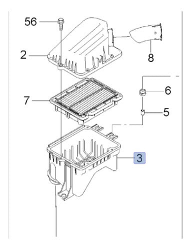 Chevrolet Air Filter Housing Lower for Aveo 3C 2