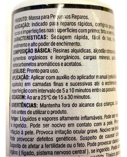 Masilla Rapida Acrilica Retoques Putty Brazilian .x180gr P50 6