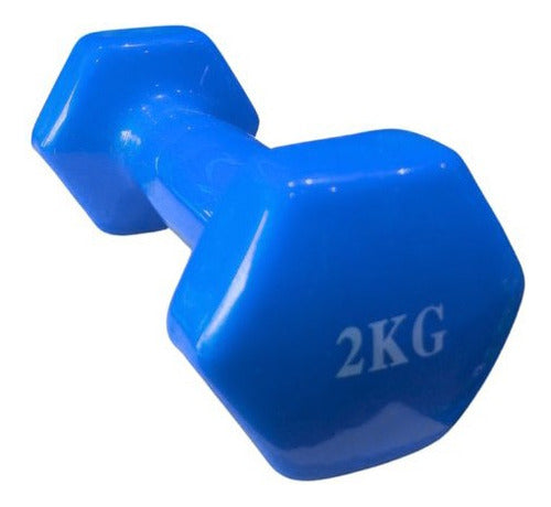 Gymtonic Rubber Vinyl Coated Dumbbell - 2 Kg 1