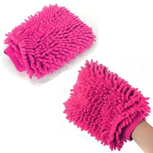 Set of 4 Microfiber Car Wash Gloves Cleaning Mitt Assorted Colors 26