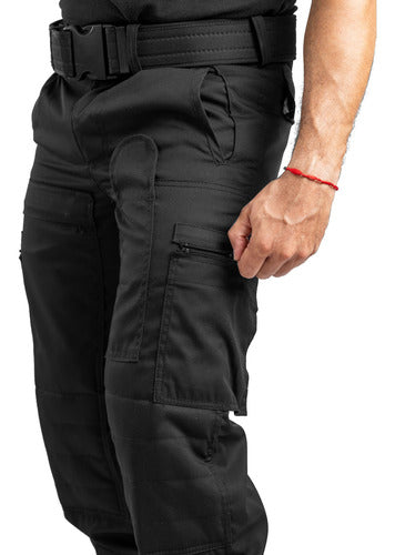 Premium Black Tactical Multi-Pocket Ripstop Police Pants 4