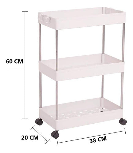 Everest Carro Organizador 3 Estantes Con Ruedas Multiuso A/calidad © 3