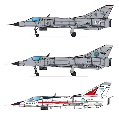 Calcas  Mirage Iii Ea En  Fuerza Aerea  1/100 Calcas Del Sur 0