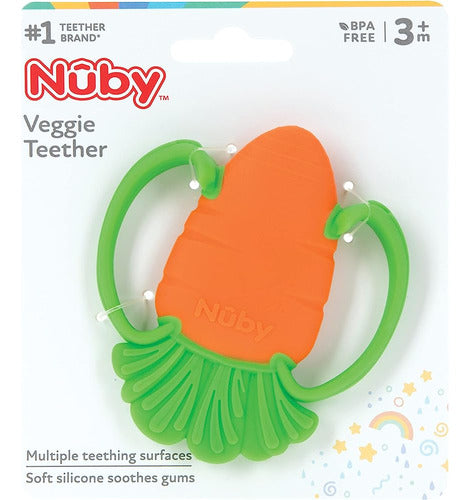 ~? Nuby Veggie Teether For Teething Relief - Soft Bpa-free B 3