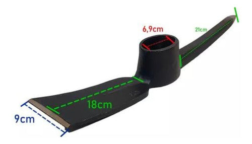 DEACERO SRL Pico Forjado Punta Y Pala 75 Mm Sin Cabo 1