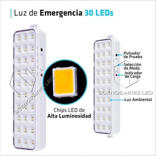 Emergency LED Light 30 Lights Rechargeable Pack of 4 1