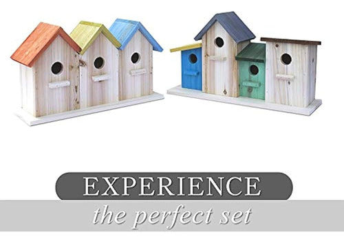 23 Bees Multicolor Wooden Birdhouse 3