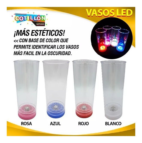 Vasos Led Cotillón Luminoso × 50 - Cienfuegos - 1