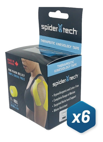 SpiderTech Kinesiology Tape Neuromuscular Spidertech / Pack of 6 33