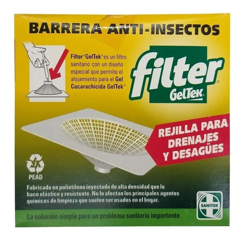 Filtro Rejilla Anti Insectos Alacrán Cucarachas 8x8  Geltek 6