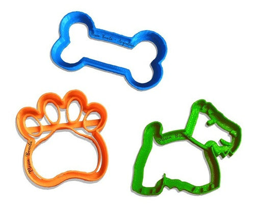 Misia Bonita Scottish X3 Cookie Cutters Paw Bone 0