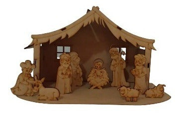 3D Nativity Scene Set with LED Light 4