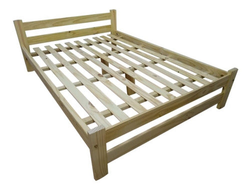 Solid Pine Bed 2-Plaza 1.30m 0