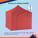 Dakota 3x3 Self-Assembling Folding Gazebo 3 Walls + Door Complete 31