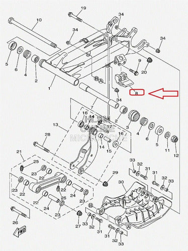 Yamaha Transmission Chain Guide Blaster/Warrior/Raptor350 1