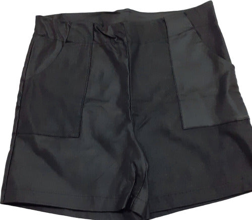 Black Glossy Shorts Size 44 Leggings Type 44/46 1