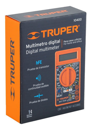 Truper Digital Multimeter Tester 10a Educational Screen 10400 3