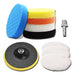 Shuaxi 5+4 Polishing Pads 6 Inches and Wool Cutting Pad for Drill Buffing Accessory 0