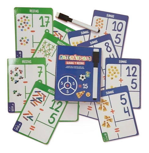 Cartas Matemáticas Sumas Y Restas Juego Didáctico Infantil 0