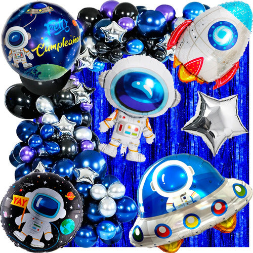 UNIVERSIA3 Cotillon 50 Space Art Astronaut Rocket Star Moon Sky 3