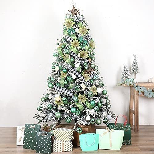 Adornos De Navidad Set De Bolas Verdes/blancas (pack De 87) 5